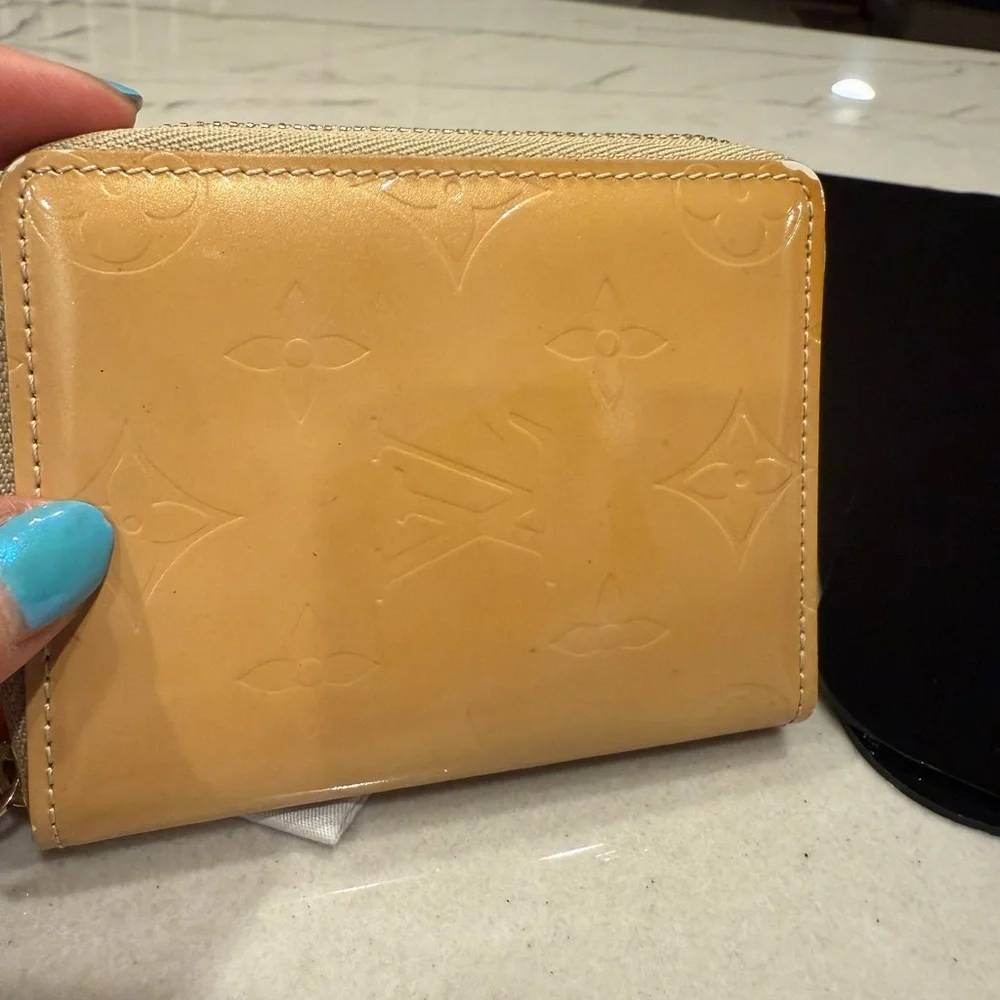 Louis Vuitton Yellow Vernis Small Zippy Wallet